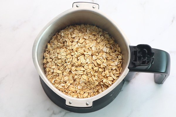 add oats to mixer