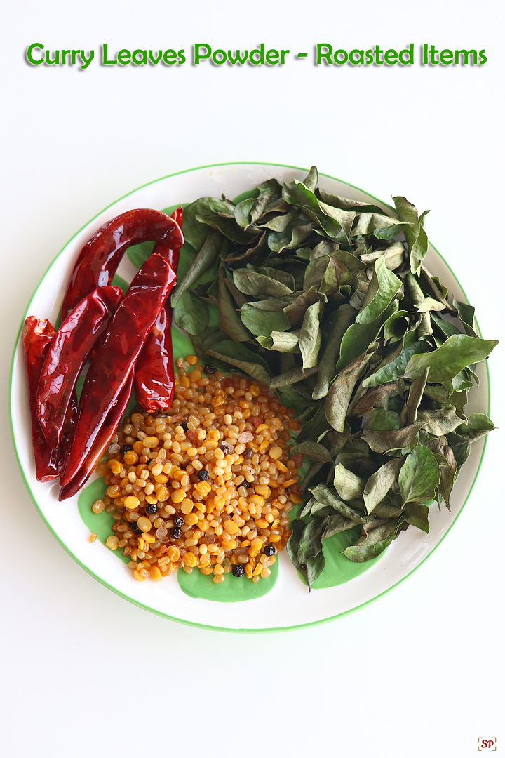curry leaves powder roasted ingredients