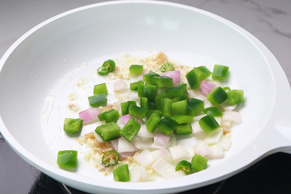 onion and capsicum are added