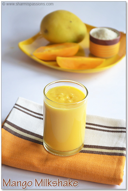 Mango Milkshake Recipe Without Icecream Sharmis Passions
