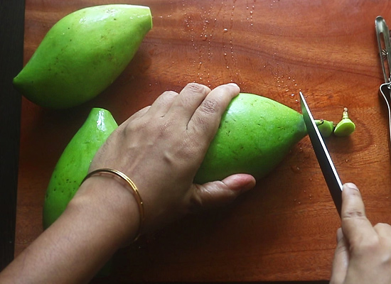 mango thokku recipe trim edges