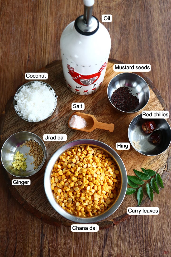 ingredients needed to make chana dal sundal 