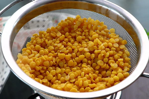transfer to strainer