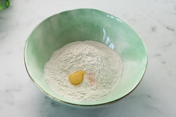 rice flour with ghee, salt, sugar