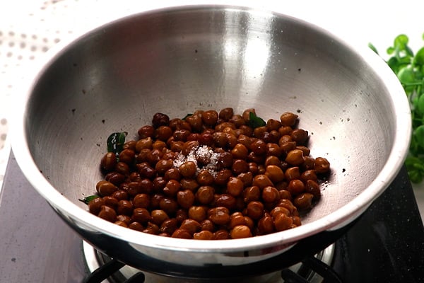 add cooked channa, salt