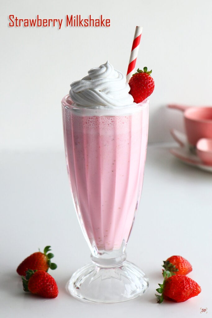 Strawberry Milkshake Recipe Sharmis Passions
