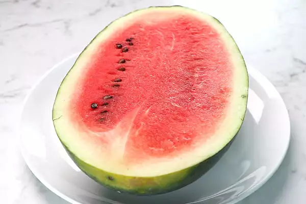 cut watermelon into half
