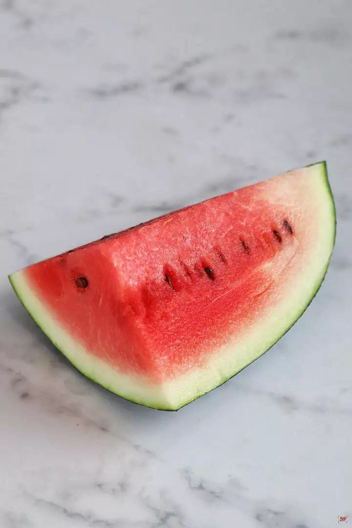 watermelon wedge placed
