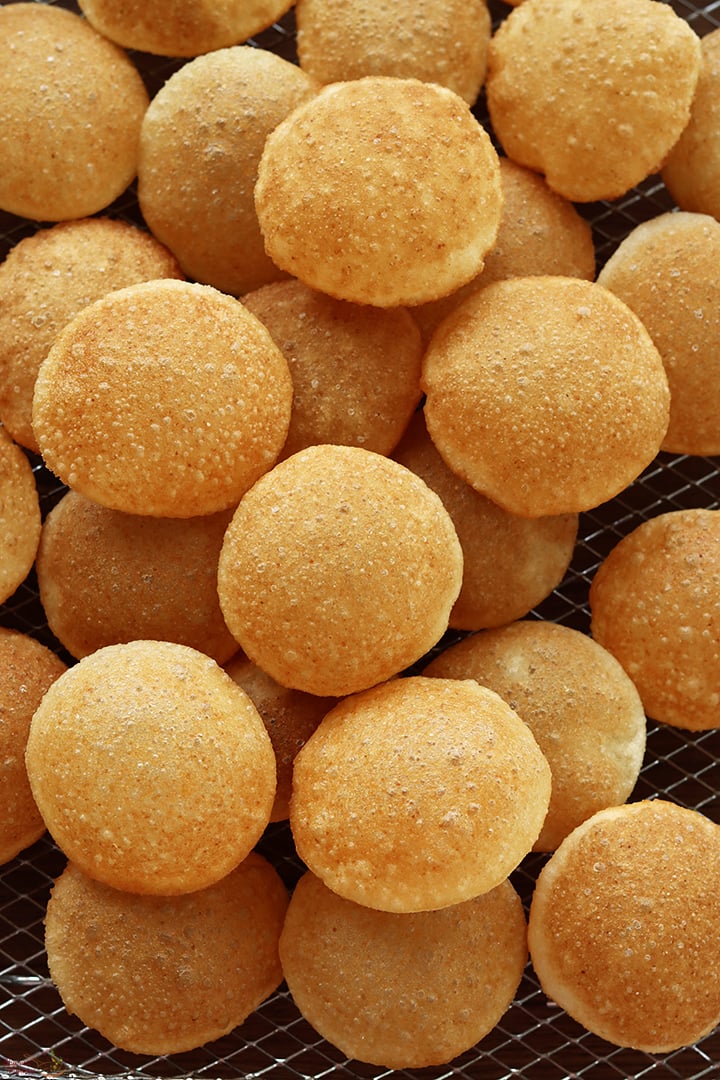 puri for pani puri just fried and ready