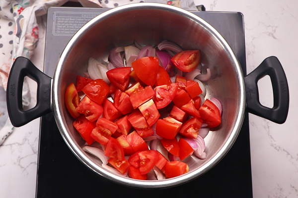 add onion, tomato