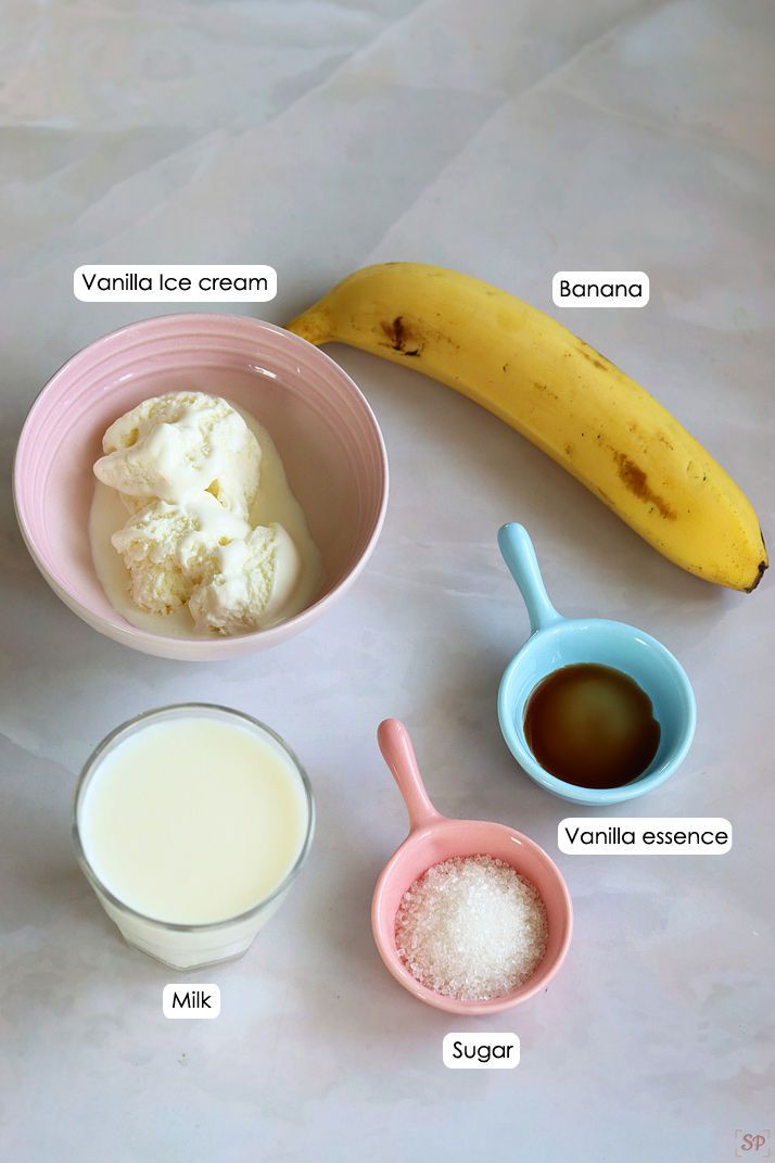 banana milkshake ingredients