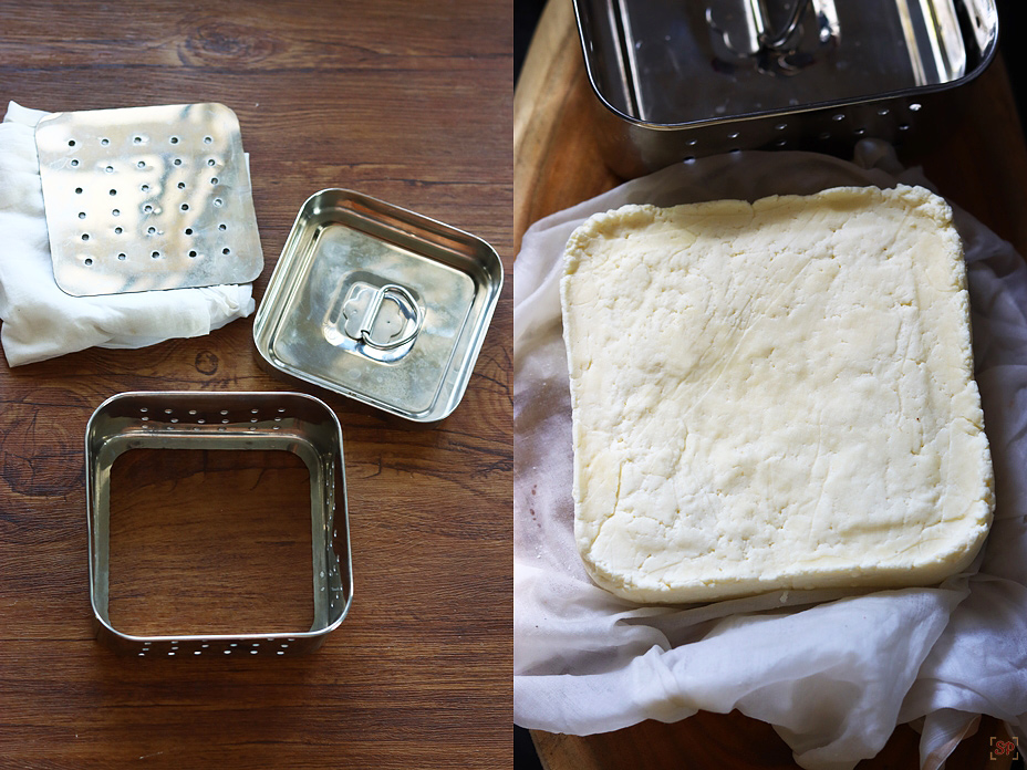 homemade paneer using paneer maker 