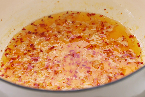 boil water and let sauce thicken