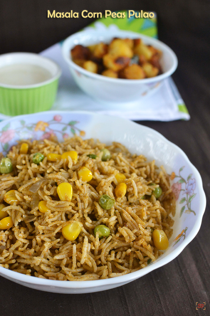 masala corn peas pulao