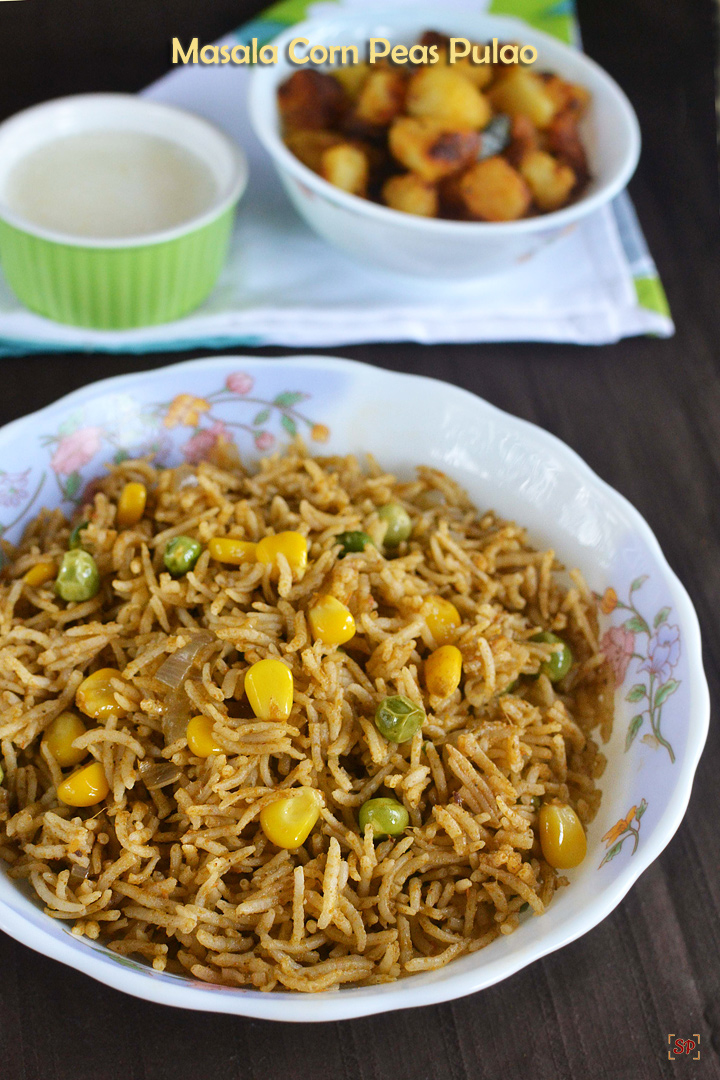 masala corn peas pulao