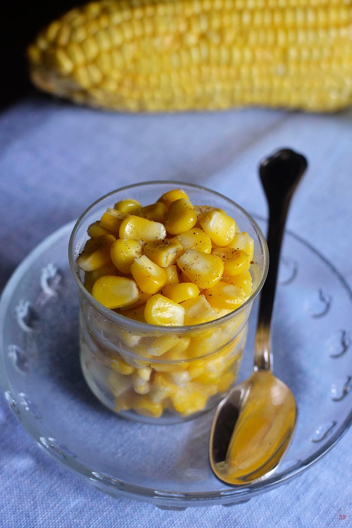 butter corn served