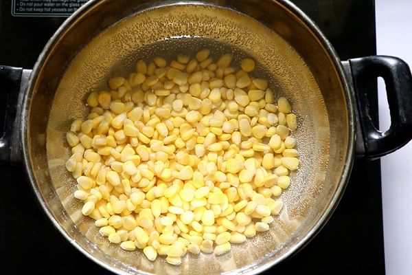 add corn to boiling water