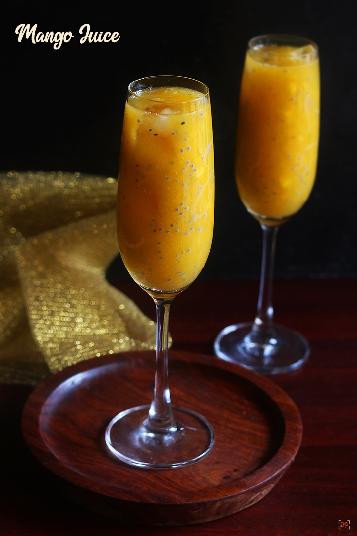 Mango Juice Recipe with Sabja Seeds