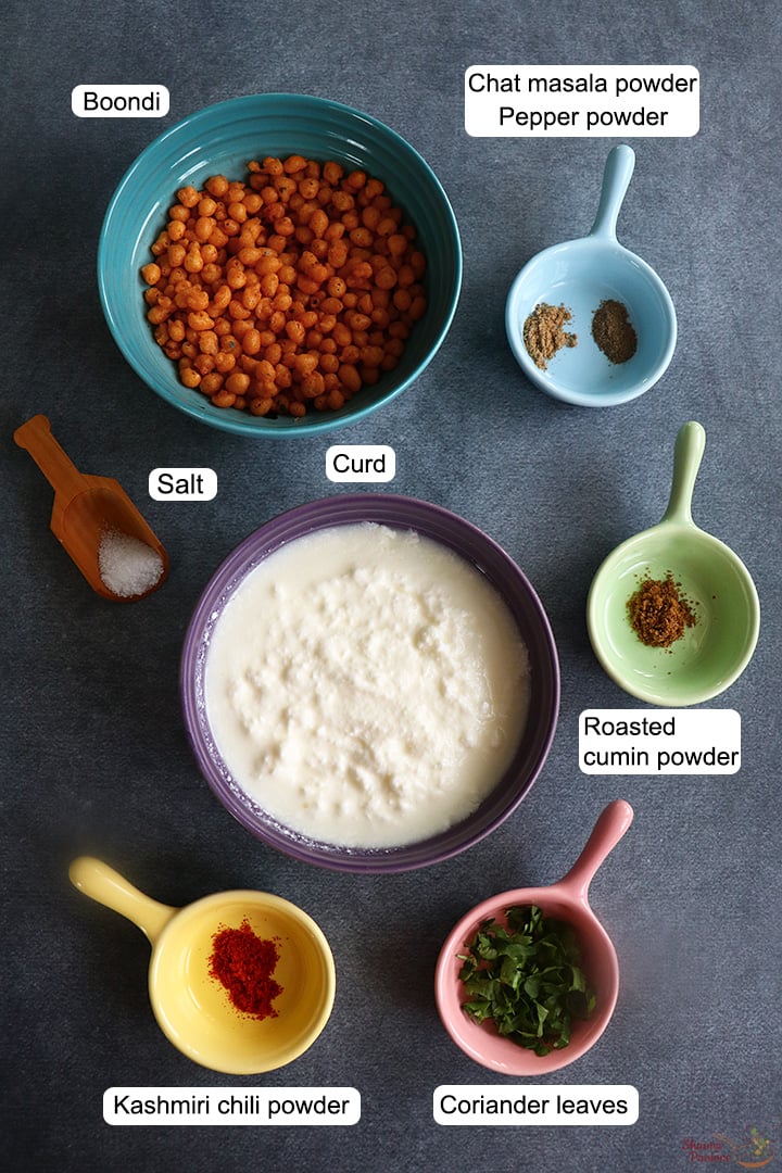 ingredients needed to make boondi raita