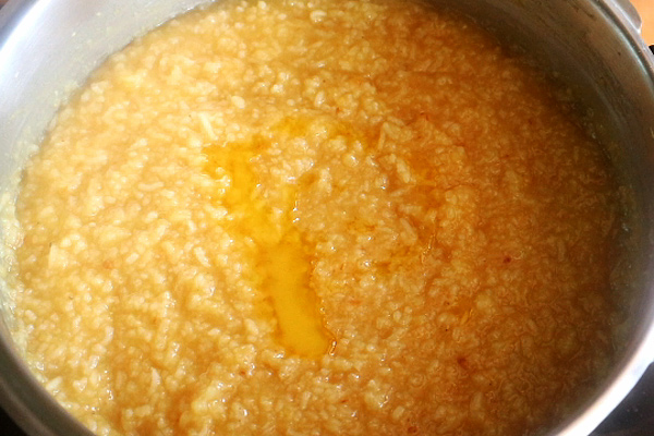 sweet pongal recipe add ghee