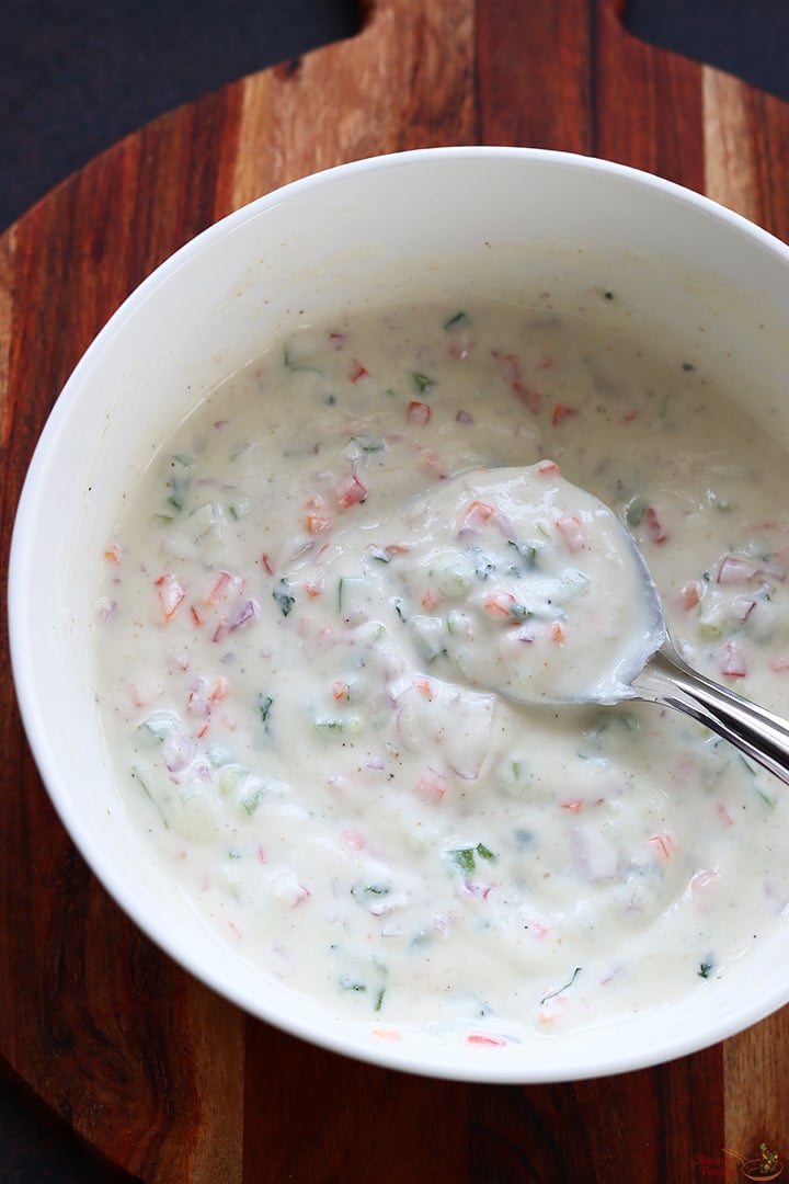 vegetable raita just made