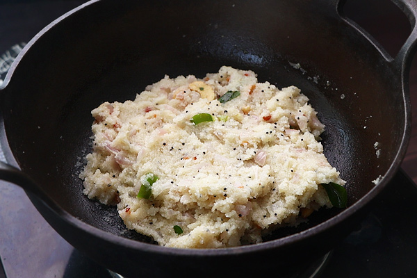 upma is almost done