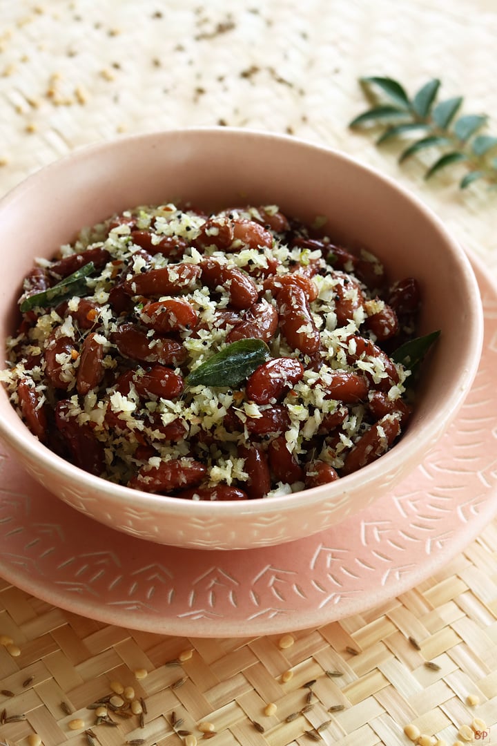rajma sundal served