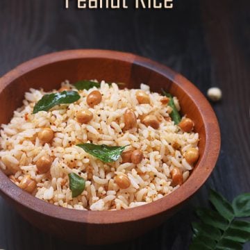 Peanut Rice Recipe | Groundnut Rice Recipe - Sharmis Passions