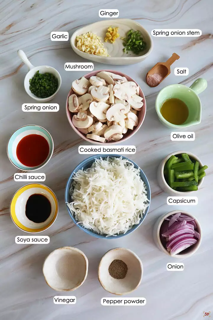 mushroom fried rice ingredients