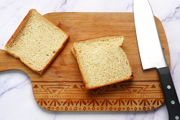 take wheat bread slices