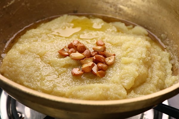 add ghee and fried cashews