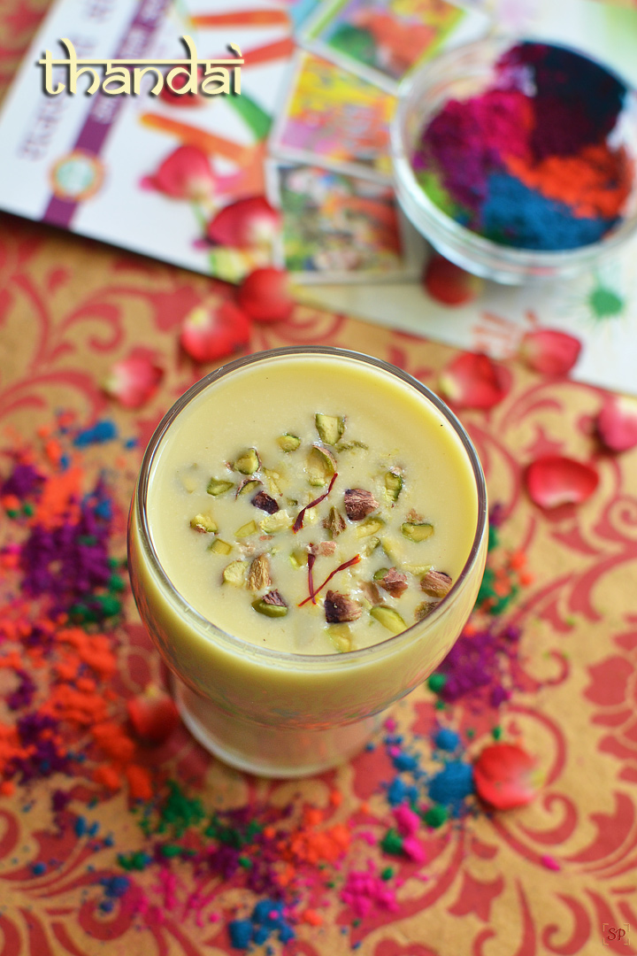 thandai served in a glass