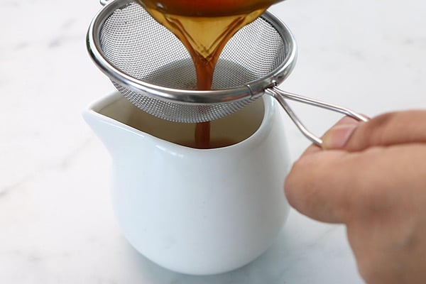 strain the syrup