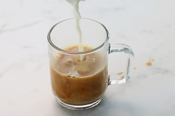 add hot milk