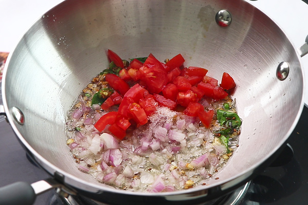 add tomatoes and onions