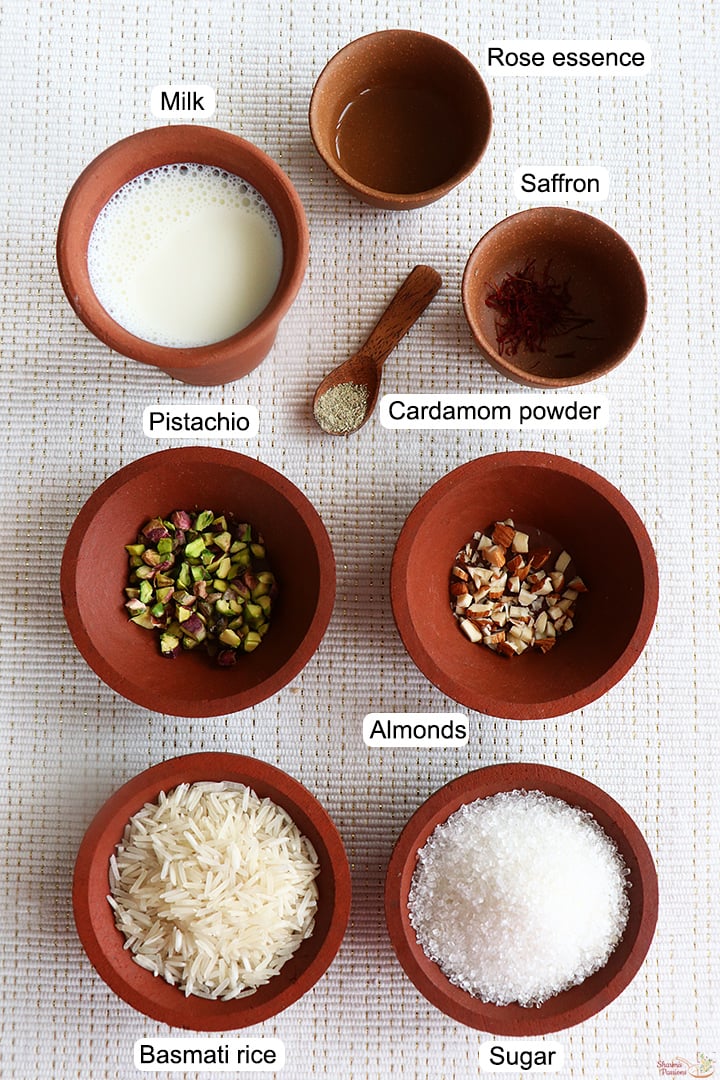 ingredients needed to make phirni