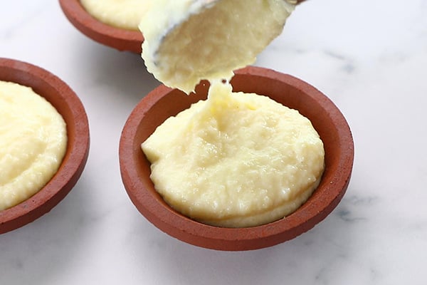 transfer to clay bowls