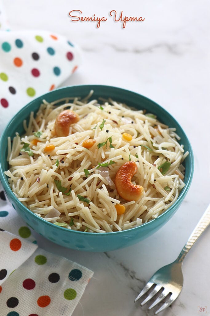 Semiya Upma Recipe Vermicelli Upma Recipe Sharmis Passions