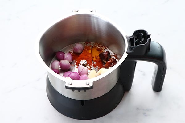 add ingredients to grind