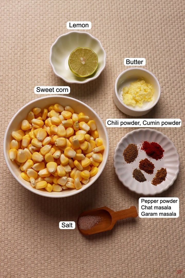 ingredients needed to make masala corn
