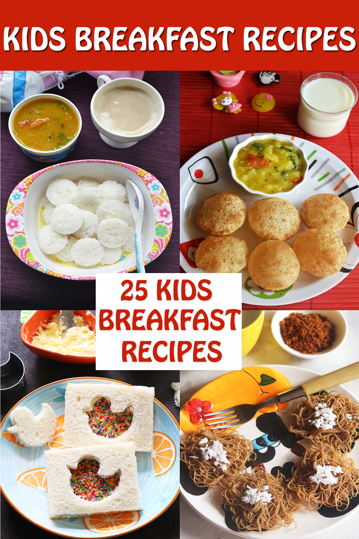 a collection of kids breakfast ideas