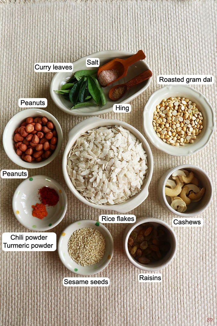 ingredients needed to make poha chivda