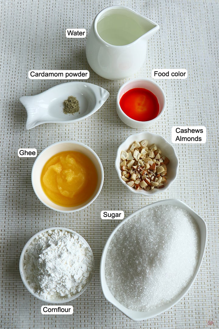 ingredients needed to make bombay karachi halwa
