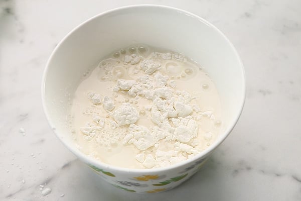 add corn flour, water