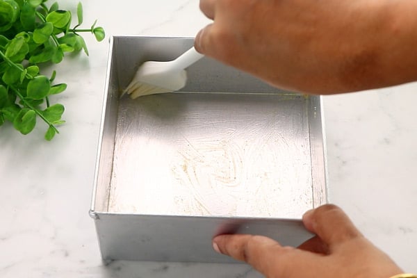 grease tin with ghee