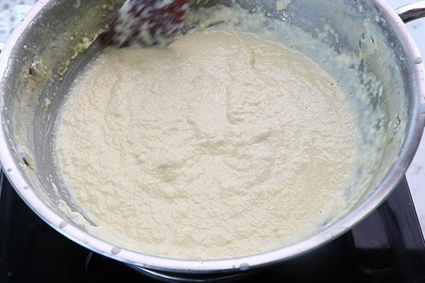 starts to thicken
