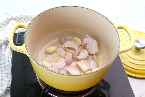 add garlic, onion