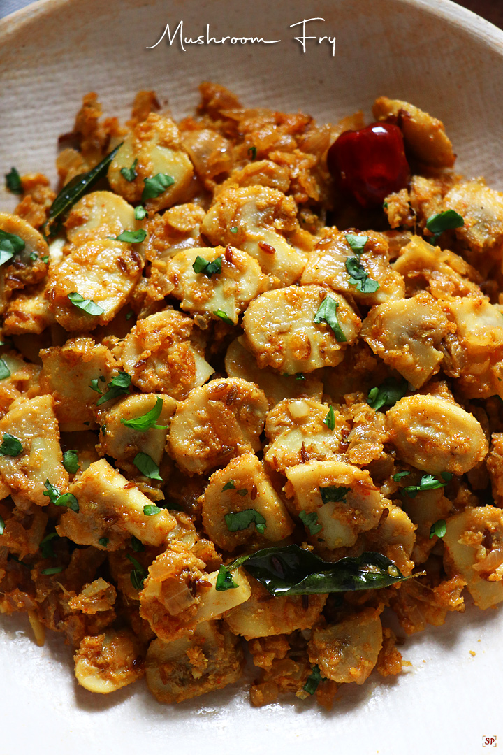 mushroom fry in a close up shot