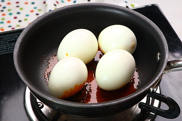 add boiled eggs