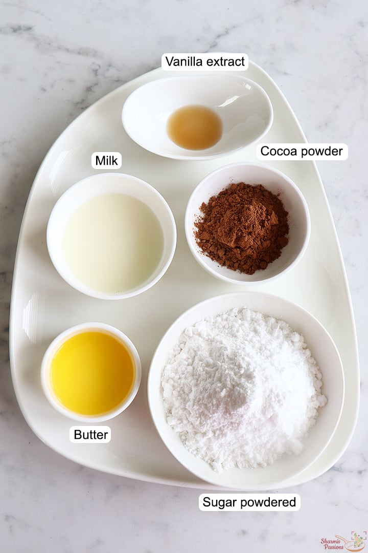 ingredients needed to make chocolate glaze